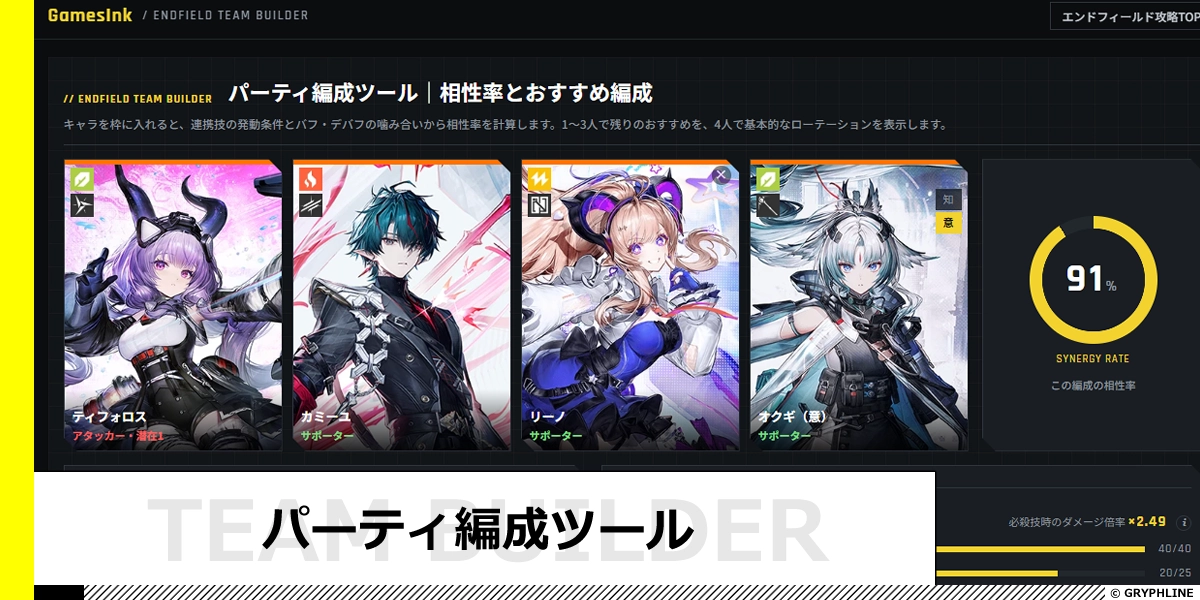 パーティ編成ツール