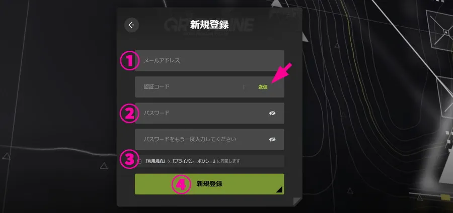新規登録フォーム